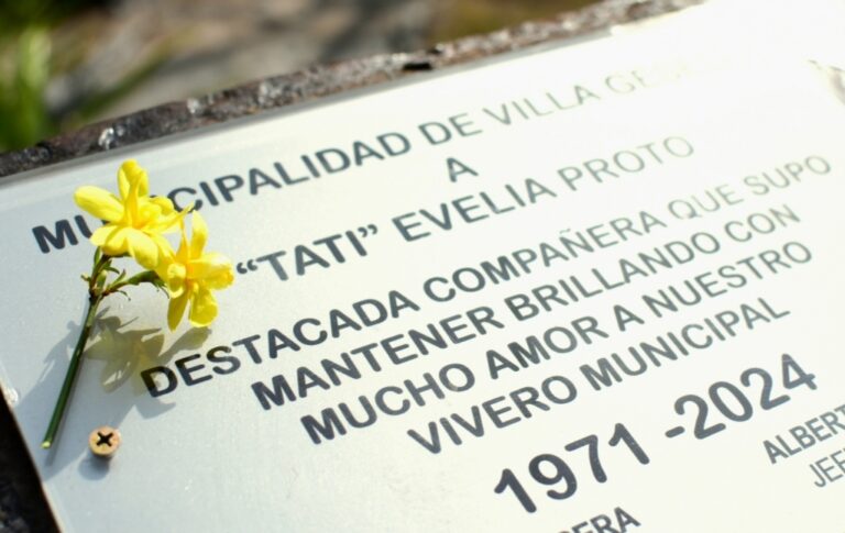 SENTIDO HOMENAJE A LA TRABAJADORA MUNICIPAL TATI PROTO